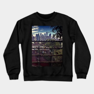 Manhattan Skyscrapers Skyline Love Padlocks NYC Crewneck Sweatshirt